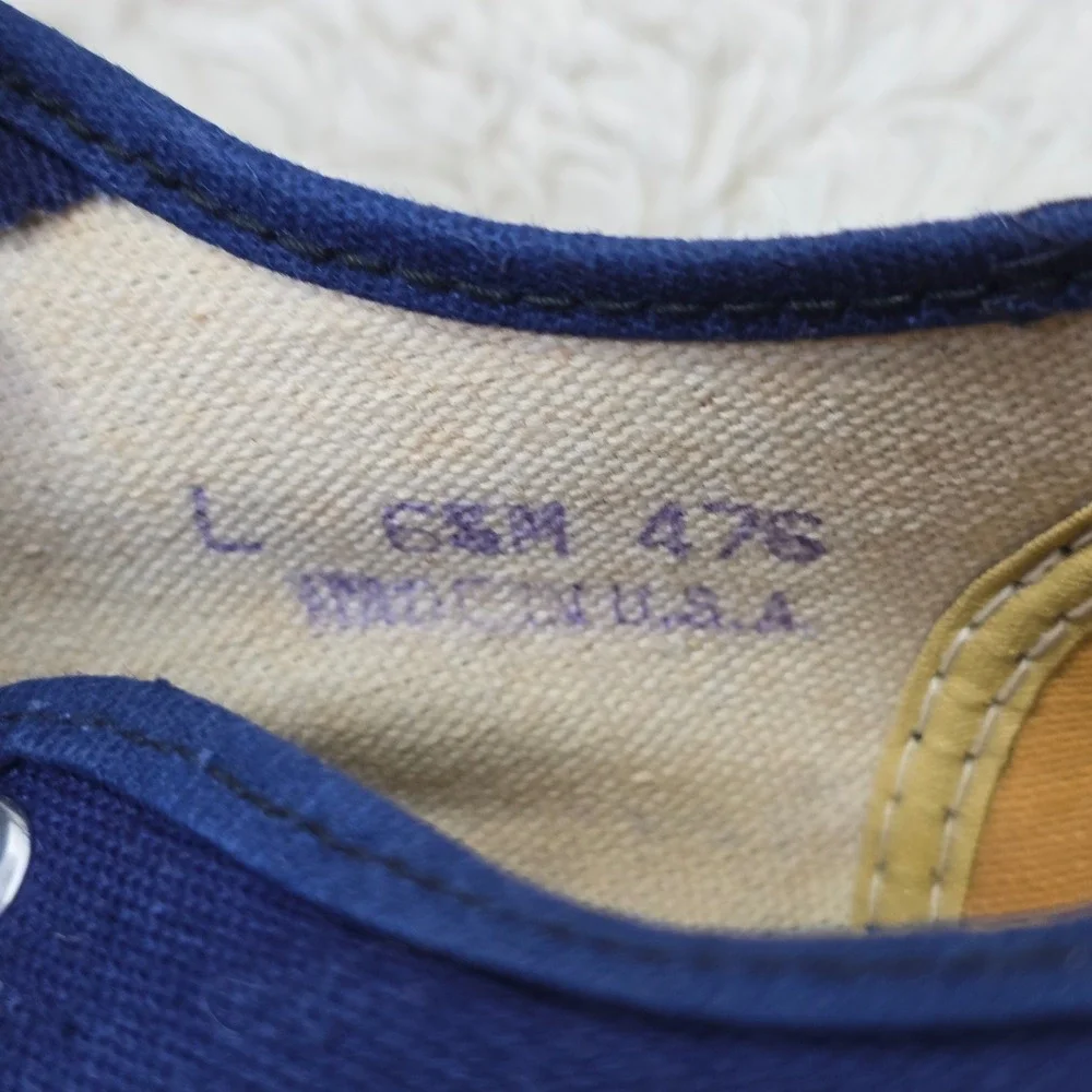 Vintage‎ 60's LaCrosse Masters Sneakers Womens 6.5 Navy Blue Made in USA Canvas